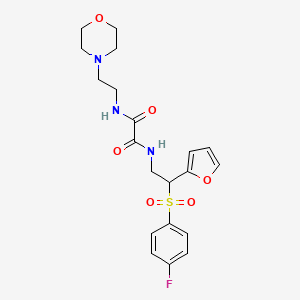 N1-(2-((4-fluorophenyl)sulfonyl)-2-(furan-2-yl)ethyl)-N2-(2-morpholinoethyl)oxalamide