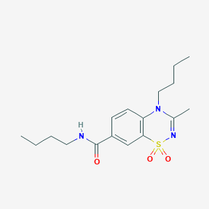 N,4-dibutyl-3-methyl-4H-1,2,4-benzothiadiazine-7-carboxamide 1,1-dioxide