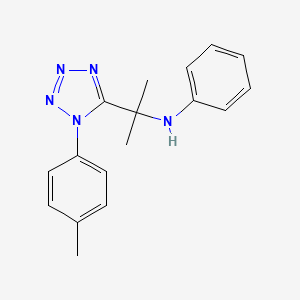 N-{2-[1-(4-methylphenyl)-1H-tetrazol-5-yl]propan-2-yl}aniline