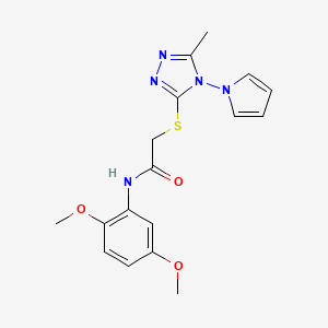 N-(2,5-dimethoxyphenyl)-2-{[5-methyl-4-(1H-pyrrol-1-yl)-4H-1,2,4-triazol-3-yl]sulfanyl}acetamide