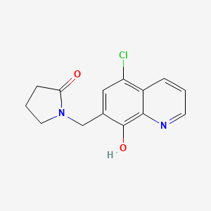 1-[(5-Chloro-8-hydroxyquinolin-7-yl)methyl]pyrrolidin-2-one