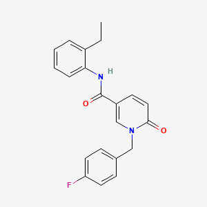 molecular formula C21H19FN2O2 B11249959 N-(2-ethylphenyl)-1-(4-fluorobenzyl)-6-oxo-1,6-dihydropyridine-3-carboxamide 