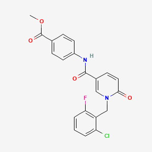 Methyl 4-(1-(2-chloro-6-fluorobenzyl)-6-oxo-1,6-dihydropyridine-3-carboxamido)benzoate