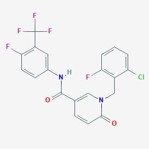 1-(2-chloro-6-fluorobenzyl)-N-(4-fluoro-3-(trifluoromethyl)phenyl)-6-oxo-1,6-dihydropyridine-3-carboxamide