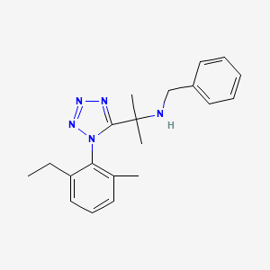 N-benzyl-2-[1-(2-ethyl-6-methylphenyl)-1H-tetrazol-5-yl]propan-2-amine