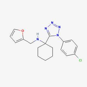 1-[1-(4-chlorophenyl)-1H-tetrazol-5-yl]-N-(furan-2-ylmethyl)cyclohexanamine