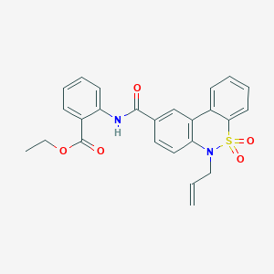 ethyl 2-{[(6-allyl-5,5-dioxido-6H-dibenzo[c,e][1,2]thiazin-9-yl)carbonyl]amino}benzoate