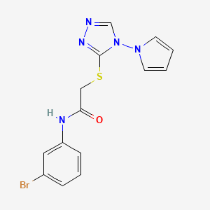 N-(3-bromophenyl)-2-{[4-(1H-pyrrol-1-yl)-4H-1,2,4-triazol-3-yl]sulfanyl}acetamide