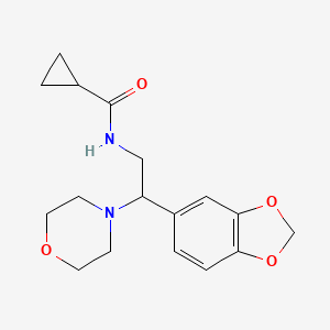 N-[2-(1,3-benzodioxol-5-yl)-2-(morpholin-4-yl)ethyl]cyclopropanecarboxamide