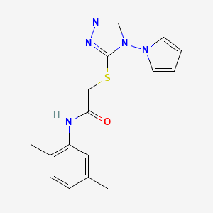 molecular formula C16H17N5OS B11250099 N-(2,5-dimethylphenyl)-2-{[4-(1H-pyrrol-1-yl)-4H-1,2,4-triazol-3-yl]sulfanyl}acetamide 