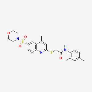 N-(2,4-Dimethylphenyl)-2-{[4-methyl-6-(morpholine-4-sulfonyl)quinolin-2-YL]sulfanyl}acetamide