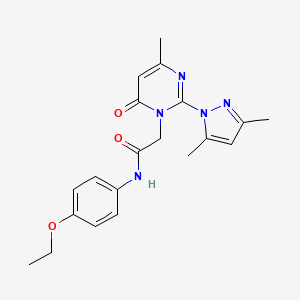 2-(2-(3,5-dimethyl-1H-pyrazol-1-yl)-4-methyl-6-oxopyrimidin-1(6H)-yl)-N-(4-ethoxyphenyl)acetamide