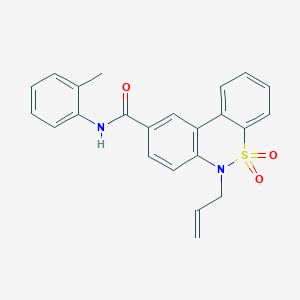 6-allyl-N-(2-methylphenyl)-6H-dibenzo[c,e][1,2]thiazine-9-carboxamide 5,5-dioxide