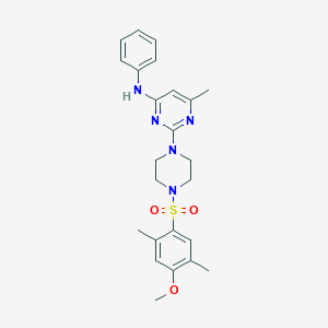 2-[4-(4-Methoxy-2,5-dimethylbenzenesulfonyl)piperazin-1-YL]-6-methyl-N-phenylpyrimidin-4-amine