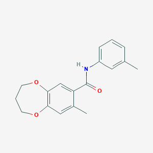 8-methyl-N-(3-methylphenyl)-3,4-dihydro-2H-1,5-benzodioxepine-7-carboxamide