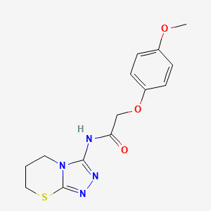 2-(4-Methoxyphenoxy)-N-{5H,6H,7H-[1,2,4]triazolo[3,4-B][1,3]thiazin-3-YL}acetamide