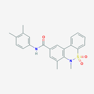 N-(3,4-dimethylphenyl)-6,7-dimethyl-6H-dibenzo[c,e][1,2]thiazine-9-carboxamide 5,5-dioxide