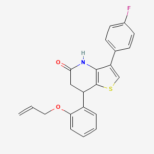 7-(2-(Allyloxy)phenyl)-3-(4-fluorophenyl)-6,7-dihydrothieno[3,2-b]pyridin-5(4H)-one