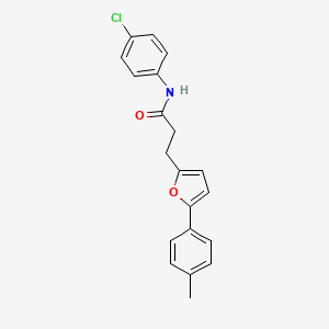 molecular formula C20H18ClNO2 B11250267 N-(4-chlorophenyl)-3-[5-(4-methylphenyl)furan-2-yl]propanamide 