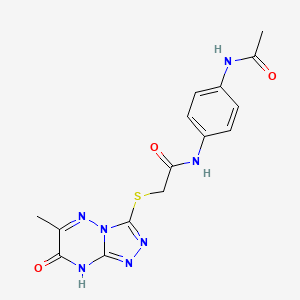 N-[4-(acetylamino)phenyl]-2-[(6-methyl-7-oxo-7,8-dihydro[1,2,4]triazolo[4,3-b][1,2,4]triazin-3-yl)sulfanyl]acetamide