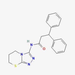 3,3-Diphenyl-N-{5H,6H,7H-[1,2,4]triazolo[3,4-B][1,3]thiazin-3-YL}propanamide