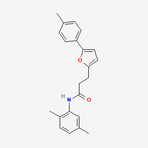 molecular formula C22H23NO2 B11250330 N-(2,5-dimethylphenyl)-3-[5-(4-methylphenyl)furan-2-yl]propanamide 