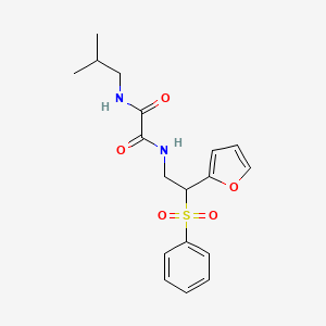 N'-[2-(benzenesulfonyl)-2-(furan-2-yl)ethyl]-N-(2-methylpropyl)ethanediamide