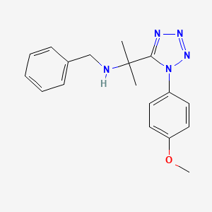 molecular formula C18H21N5O B11250341 N-benzyl-2-[1-(4-methoxyphenyl)-1H-tetrazol-5-yl]propan-2-amine 