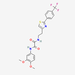 N1-(3,4-dimethoxyphenyl)-N2-(2-(2-(4-(trifluoromethyl)phenyl)thiazol-4-yl)ethyl)oxalamide