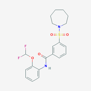 3-(azepan-1-ylsulfonyl)-N-[2-(difluoromethoxy)phenyl]benzamide