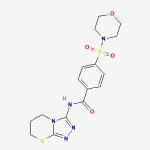 N-(6,7-dihydro-5H-[1,2,4]triazolo[3,4-b][1,3]thiazin-3-yl)-4-(morpholinosulfonyl)benzamide