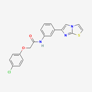 2-(4-chlorophenoxy)-N-(3-(imidazo[2,1-b]thiazol-6-yl)phenyl)acetamide