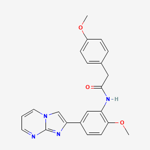 N-(5-imidazo[1,2-a]pyrimidin-2-yl-2-methoxyphenyl)-2-(4-methoxyphenyl)acetamide