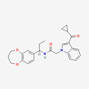 2-[3-(cyclopropylcarbonyl)-1H-indol-1-yl]-N-[1-(3,4-dihydro-2H-1,5-benzodioxepin-7-yl)propyl]acetamide