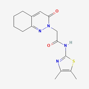 N-[(2Z)-4,5-dimethyl-1,3-thiazol-2(3H)-ylidene]-2-(3-oxo-5,6,7,8-tetrahydrocinnolin-2(3H)-yl)acetamide