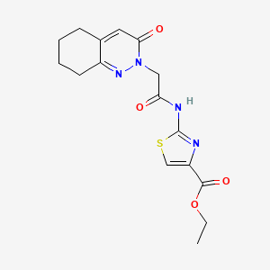 ethyl 2-{[(3-oxo-5,6,7,8-tetrahydrocinnolin-2(3H)-yl)acetyl]amino}-1,3-thiazole-4-carboxylate