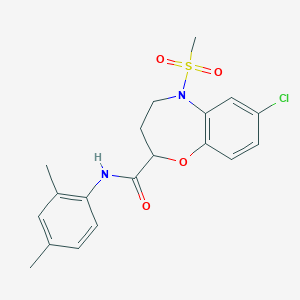 7-chloro-N-(2,4-dimethylphenyl)-5-(methylsulfonyl)-2,3,4,5-tetrahydro-1,5-benzoxazepine-2-carboxamide