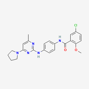 5-Chloro-2-methoxy-N-(4-{[4-methyl-6-(pyrrolidin-1-YL)pyrimidin-2-YL]amino}phenyl)benzamide