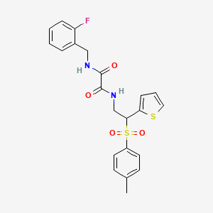 N'-[(2-fluorophenyl)methyl]-N-[2-(4-methylbenzenesulfonyl)-2-(thiophen-2-yl)ethyl]ethanediamide