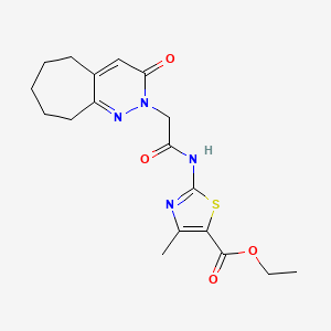 ethyl 4-methyl-2-{[(3-oxo-3,5,6,7,8,9-hexahydro-2H-cyclohepta[c]pyridazin-2-yl)acetyl]amino}-1,3-thiazole-5-carboxylate