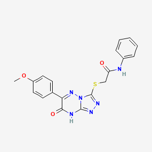 2-{[6-(4-methoxyphenyl)-7-oxo-7,8-dihydro[1,2,4]triazolo[4,3-b][1,2,4]triazin-3-yl]sulfanyl}-N-phenylacetamide