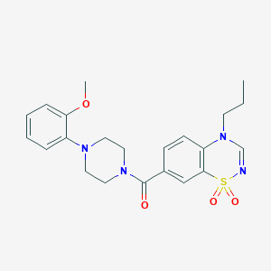 (1,1-dioxido-4-propyl-4H-1,2,4-benzothiadiazin-7-yl)[4-(2-methoxyphenyl)piperazin-1-yl]methanone