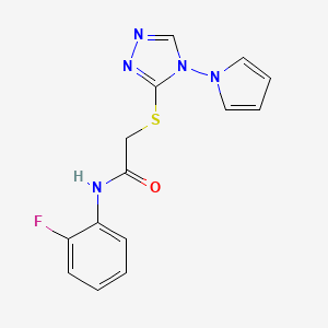 N-(2-fluorophenyl)-2-{[4-(1H-pyrrol-1-yl)-4H-1,2,4-triazol-3-yl]sulfanyl}acetamide