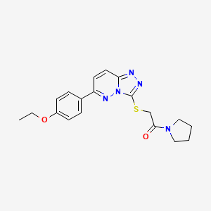 2-((6-(4-Ethoxyphenyl)-[1,2,4]triazolo[4,3-b]pyridazin-3-yl)thio)-1-(pyrrolidin-1-yl)ethanone