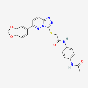 N-(4-acetamidophenyl)-2-((6-(benzo[d][1,3]dioxol-5-yl)-[1,2,4]triazolo[4,3-b]pyridazin-3-yl)thio)acetamide