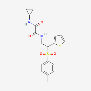 N-cyclopropyl-N'-[2-(4-methylbenzenesulfonyl)-2-(thiophen-2-yl)ethyl]ethanediamide