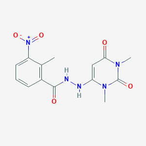 N'-(1,3-dimethyl-2,6-dioxo-1,2,3,6-tetrahydropyrimidin-4-yl)-2-methyl-3-nitrobenzohydrazide