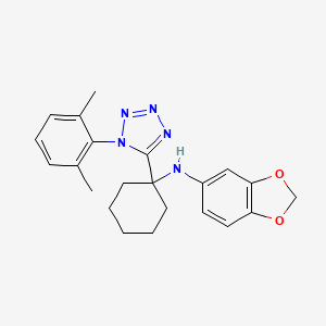 N-{1-[1-(2,6-dimethylphenyl)-1H-tetrazol-5-yl]cyclohexyl}-1,3-benzodioxol-5-amine