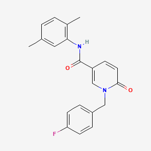 molecular formula C21H19FN2O2 B11250697 N-(2,5-dimethylphenyl)-1-(4-fluorobenzyl)-6-oxo-1,6-dihydropyridine-3-carboxamide 