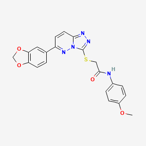 2-((6-(benzo[d][1,3]dioxol-5-yl)-[1,2,4]triazolo[4,3-b]pyridazin-3-yl)thio)-N-(4-methoxyphenyl)acetamide